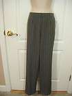 Kim Rogers Pants Holly Fit NWT Size 8 Womens Gray Black White Stripes