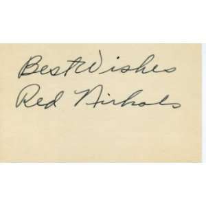  Red Nichols Jazz Cornettist Rare Signed Autograph   Sports 