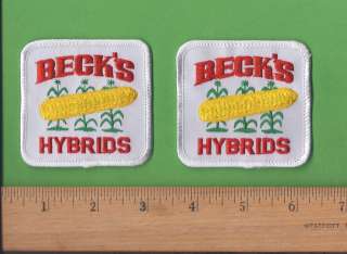 Becks Hybrids Farm Agriculture Seed Feed Lot 2 Patches  