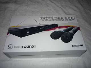 GemSound GMW 61 Wireless Duo Handheld Microphone GMW61 643595003263 
