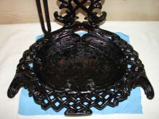 Vintage Wrought Iron Fireplace Tool Set w/Stand Moreenwood & Co Patent 
