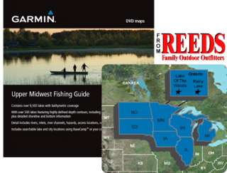 Garmin Upper Midwest Fishing Guide Lake Map (SD/MicroSD Card)   010 