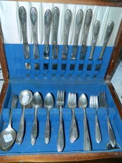 Antique Silverware Flatware King Edward Set Lot Art Deco Fork Knife 