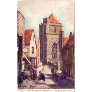 1911 Vintage Postcard St. Clements Church Hastings 