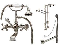 Clawfoot Tub Freestanding Faucet, Drain & Supply Line  