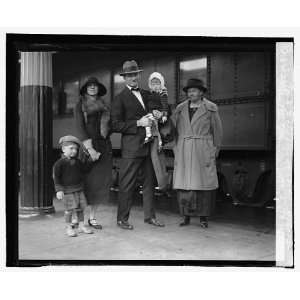  Photo Walter Johnson with his wife, mother and 2 children 