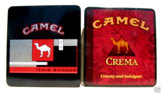 Lot of 2 CAMEL CIGARETTE TIN BOXES