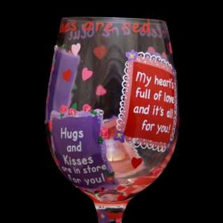 NIB GLS11 5535F Lolita Wine Wine Glass Roses Are Red  