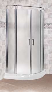Arista EM32 Curved Glass Corner Pivot Shower Doors, 32  