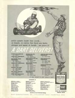 Vintage & Very Rare 1961 Rupp Dart Kart Go Kart Ad  