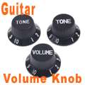 Volume Tone Control Knob for Guitar Bass Parts Black Plastic Speed 