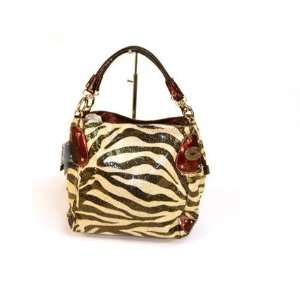  Dooney & Bourke Inspired Metallic Zebra Handbag 