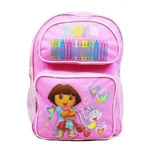  Dora the Explorer Medium Backpack 14 in Pink with Boots 