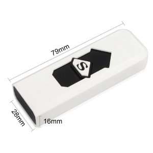 Rechargeable Battery USB Electronic Cigarette Lighter White  