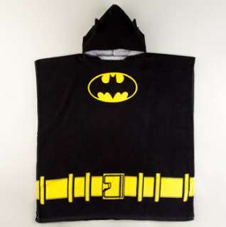 DC COMICS BATMAN BATH PAL HOODED TOWEL, Size 4T 7, NEW  
