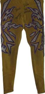 WWE CHAVO GUERRERO RING WORN TIGHTS SIGNED WITH PROOF 1  