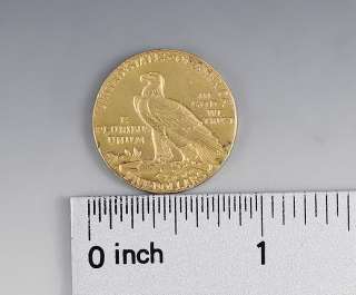 1909 AMERICAN INDIAN HEAD 5 DOLLAR COIN .900 PURITY GOLD  
