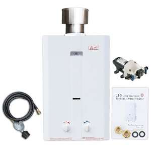    L10 Tankless Water Heater and 12 Volt Pump