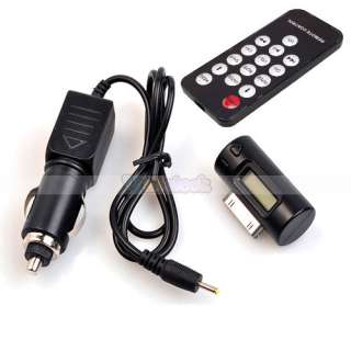 New FM Radio Transmitter Remote Car Charger for iPhone 4S 4G 3GS iPod 