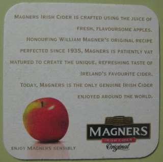 MAGNERS IRISH CIDER Coaster w/ Bottle Glass Mat IRELAND  