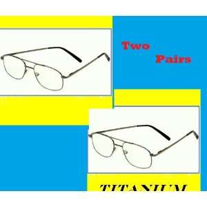  2 Pairs Foster Grant Titanium H Reading Glasses 2.75 