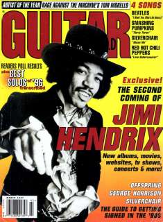 Guitar World Magazine March, 1997.Jimi Hendrix  
