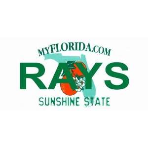  LP 2084 Florida State Background License Plates   Rays 