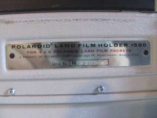 Polaroid 500 Land Film Holder For 4 X 5 Cameras In Original Box  