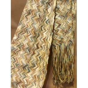  CEJON Acrylic Wrap Crochet Scarf Brown / Tan W11155 Patio 