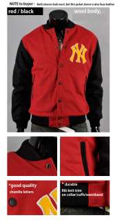 v5 varsity wool jacket baseball letterman jacket S~XL  