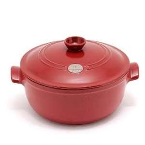  Emile Henry 7 Quart Flame Top Round Stewpot   Red: Sports 