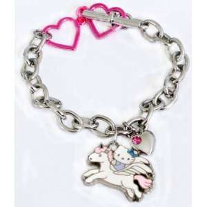  Adorable Hello Kitty Angel Unicorn Charm Bracelet 
