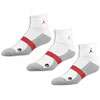 Jordan Low Quarter Sock 3 Pack   Mens   White / Red