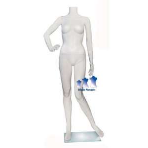  Female Mannequin, White Plastic w/Base