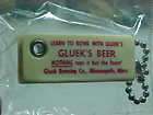 Glueks Beer Keep Your Bowling Scores Key Chain NOS