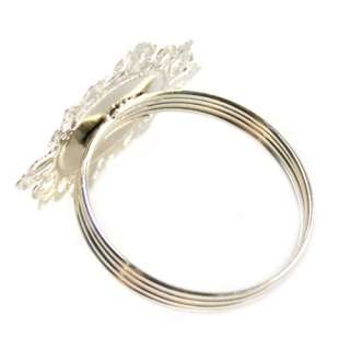 White Diamond Napkin Ring holder WEDDING Anniversary  