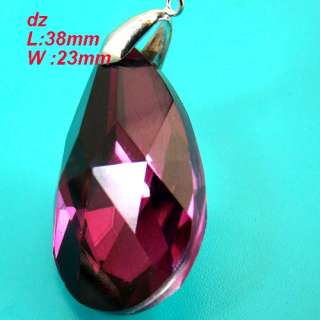 C8231 Fashion Faceted teardrop Crystal Pendant Necklace  