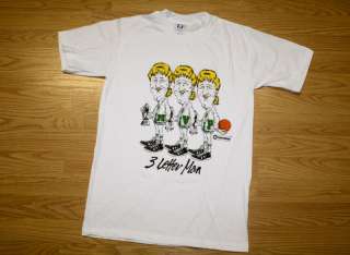 Vintage Boston Celtics T Shirt Larry Bird MVP Converse  