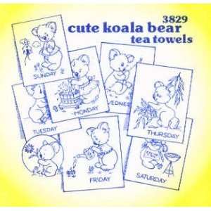  8014 PT R Cute Koala Bear Tea Towels by Aunt Marthas3829 