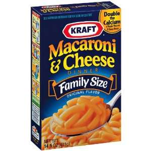 Kraft Macaroni & Cheese Dinner, Family Size, Original, 14 oz (Pack of 