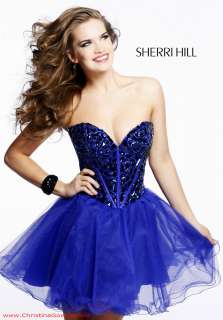 Sherri Hill Royal Prom Cocktail Dress 1403 Size 8 NWT  