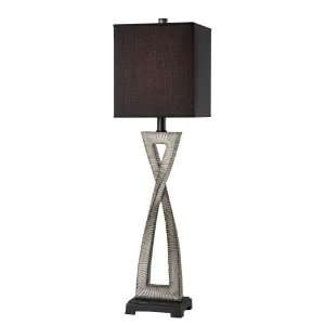   Table Lamp with Black Fabric Shade LS 19422PS/FRO