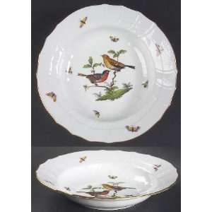  Herend Rothschild Bird (Ro) Large Rim Soup Bowl, Fine 