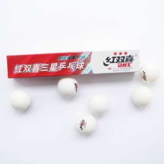 24 DHS ITTF 40MM 3 Star Table Tennis Balls White  