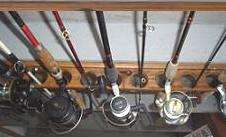 Ceiling Mount Pine Fishing Rod/Pole Rack   10 rod model  