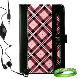  Stylish Pink Checker Plaid Melrose Leather Case and 