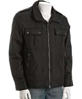 Marc New York black nylon zip front plush lined jacket  BLUEFLY up to 