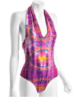 Martha Rey purple tie dye halter one piece swimsuit   up to 70 