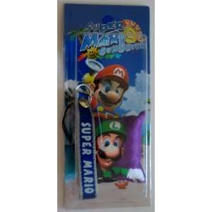 Super Mario Sunshine Purple Luigi Mini Plush Pillow Phone Charm Strap 