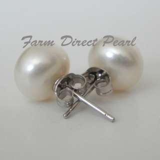 ONE pair of HUGE 10.5 11mm grade AAA stud pearl earrings. The surfaces 